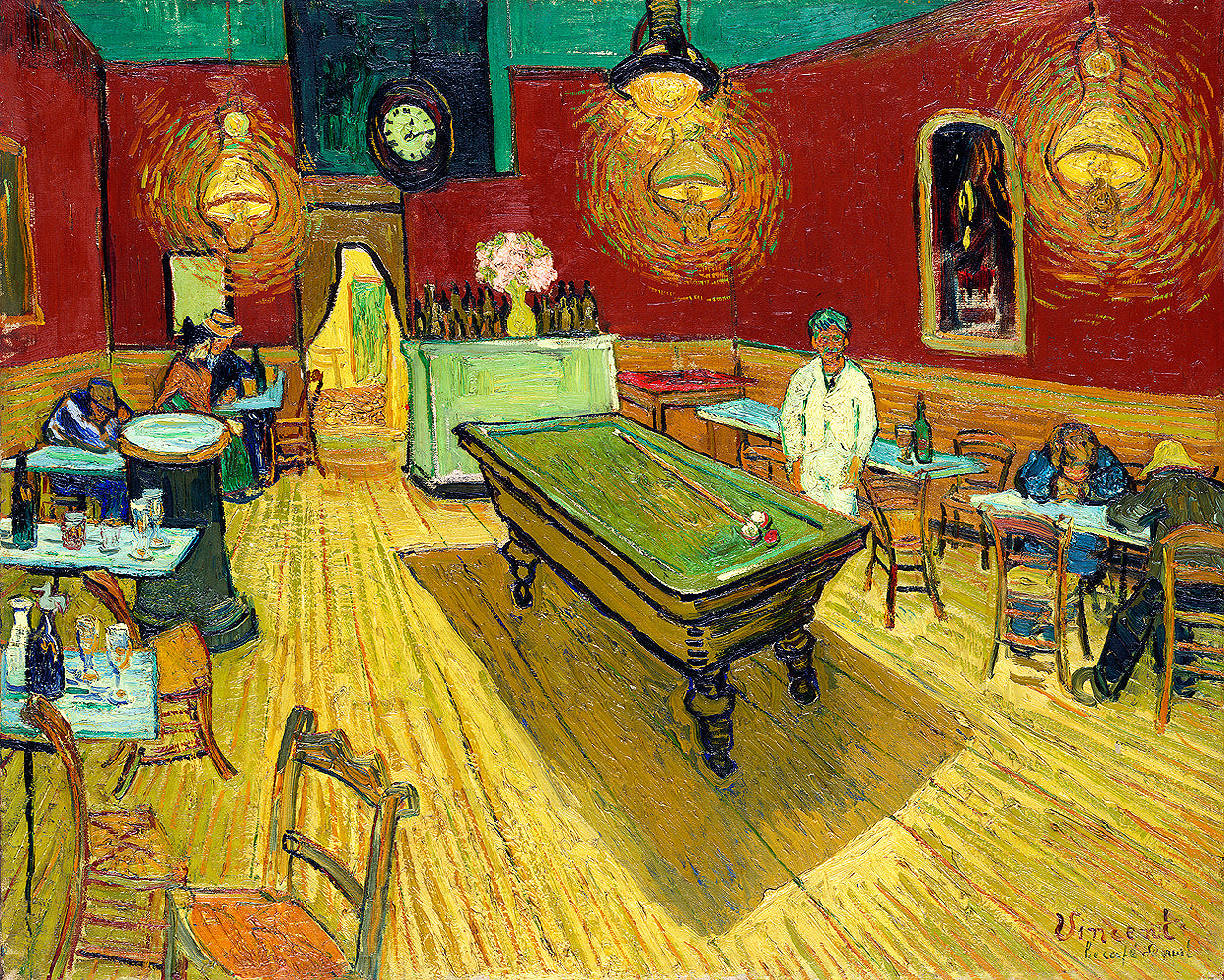 Le café de nuit (The Night Cafe) by Vincent van Gogh - Buy Print Only or Mounted with Choice of Accent Color