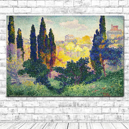 Les cyprès à Cagnes by Henri Cross