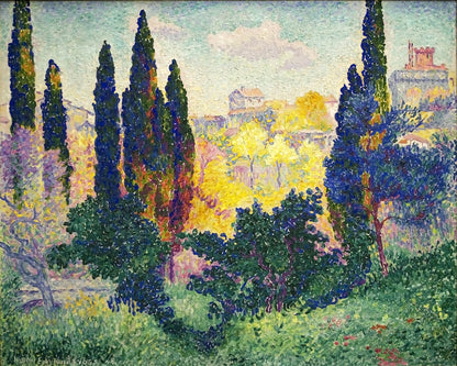 Les cyprès à Cagnes by Henri Cross