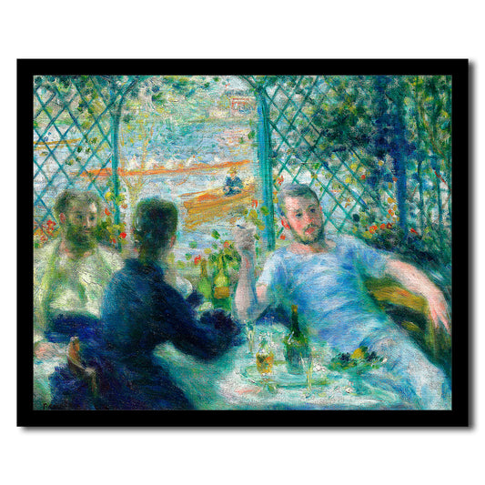 Lunch at the Restaurant Fournaise by Pierre Renoir - Buy Print Only or Mounted with Choice of Accent Color