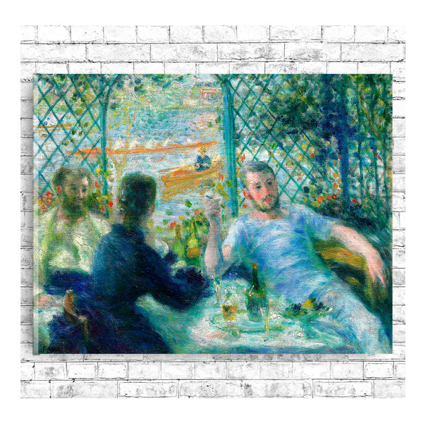 Lunch at the Restaurant Fournaise by Pierre Renoir - Buy Print Only or Mounted with Choice of Accent Color