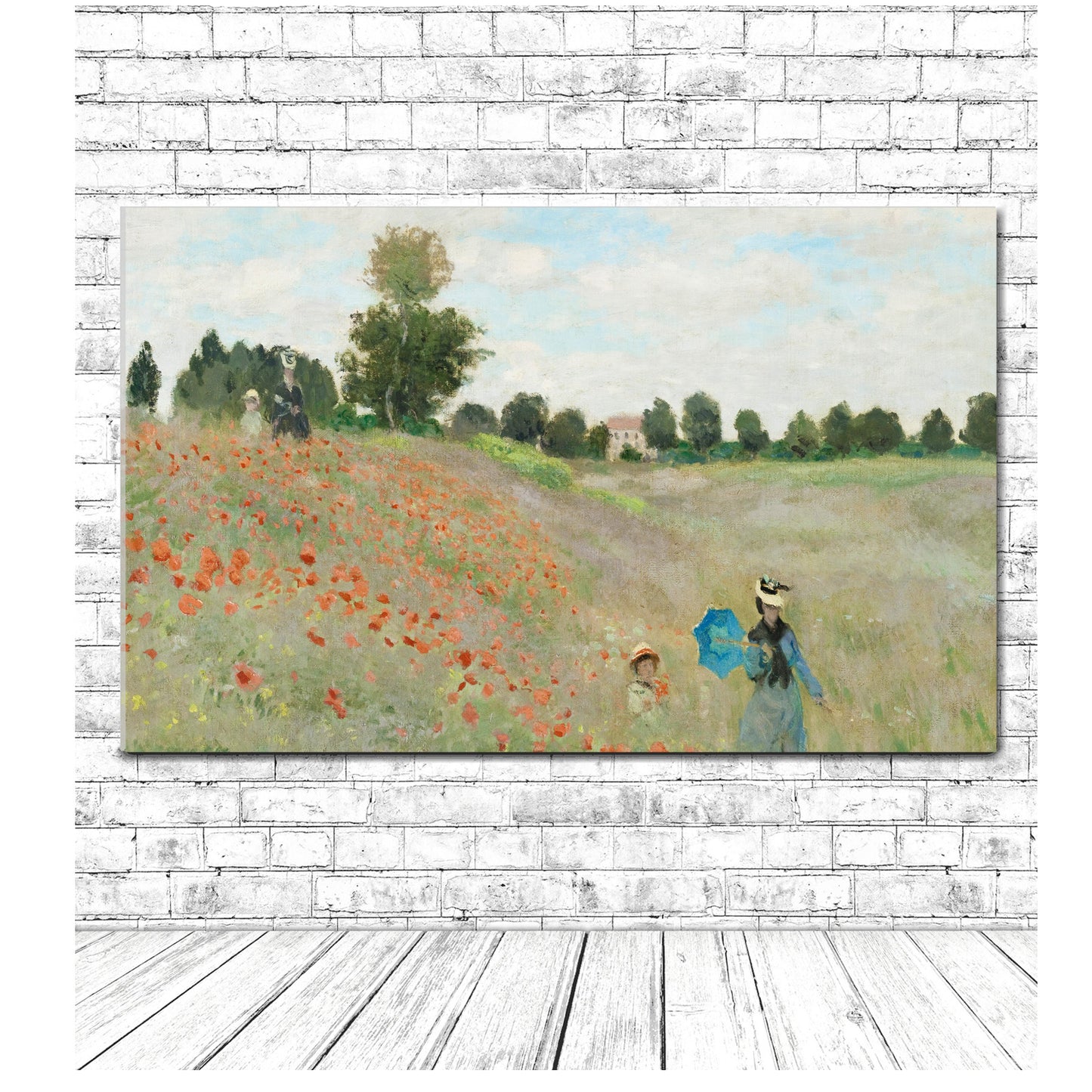 The Poppy Field near Argenteuil-(1873) by Claud Monet
