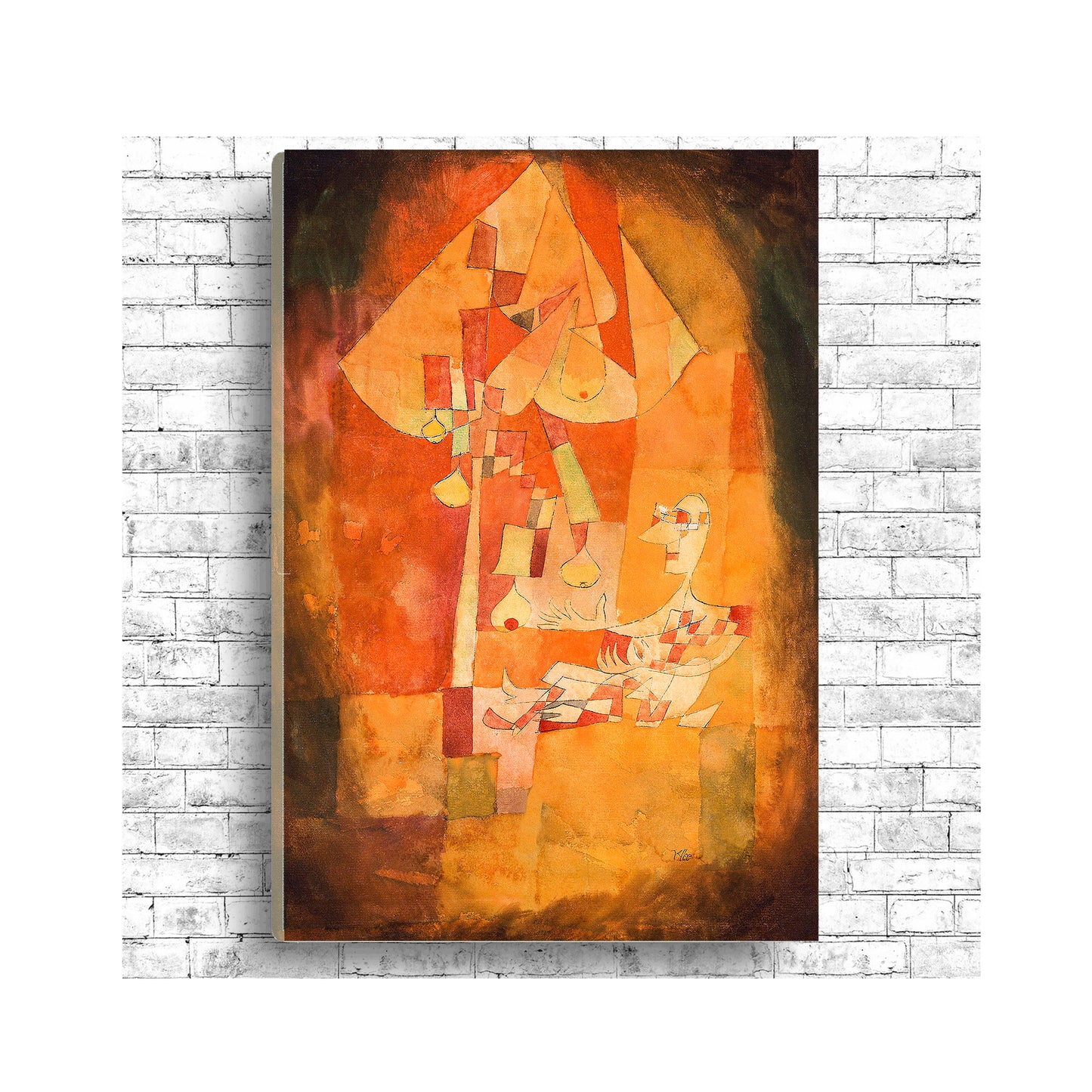 The Man Under the Pear Tree (1921) by Paul Klee - Buy Print Only or Mounted with Choice of Accent Color