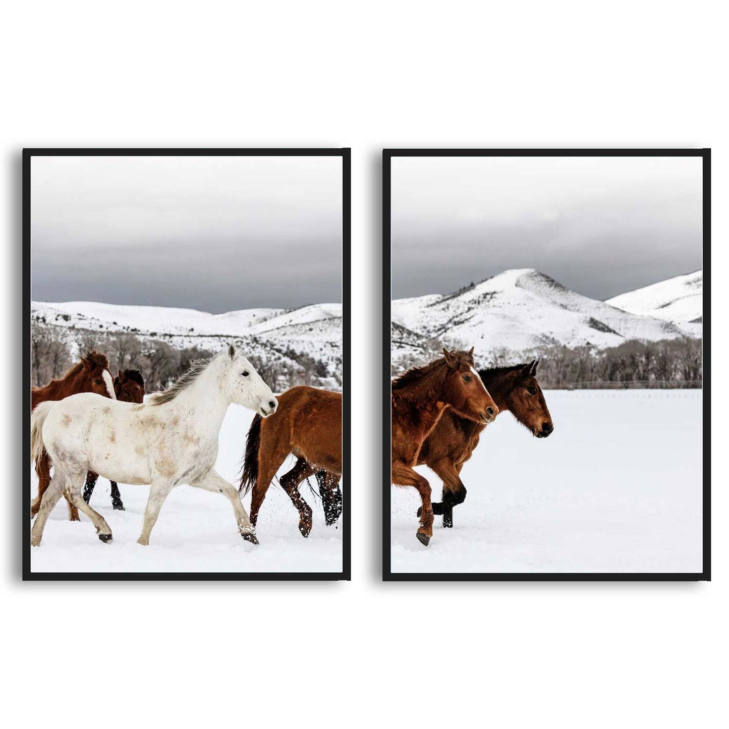 Mixed Herd of Horses  | Choose Style | Size & Trim Color