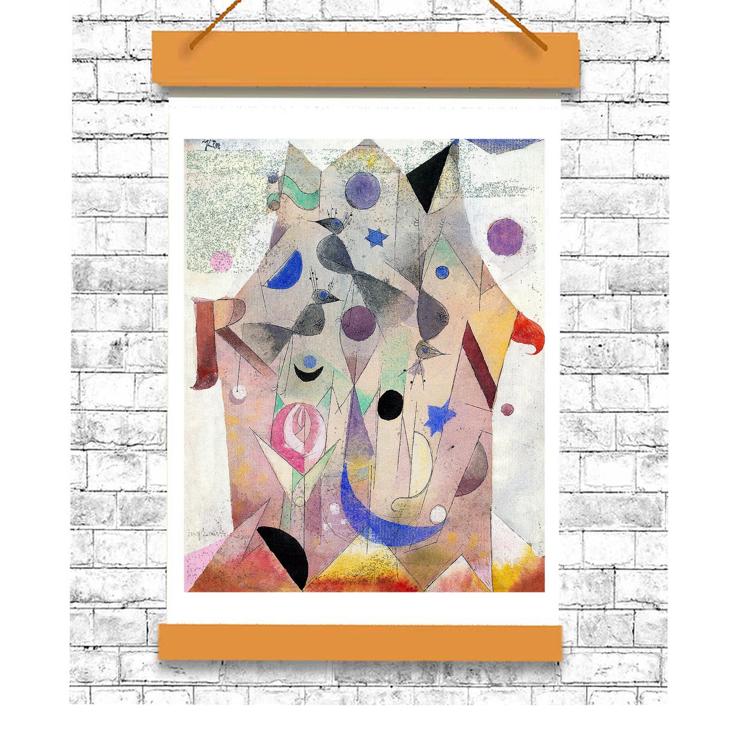 Persische Nachtigallen (Persian Nightingales) (1917) by Paul Klee - Buy Print Only or Mounted with Choice of Accent Color