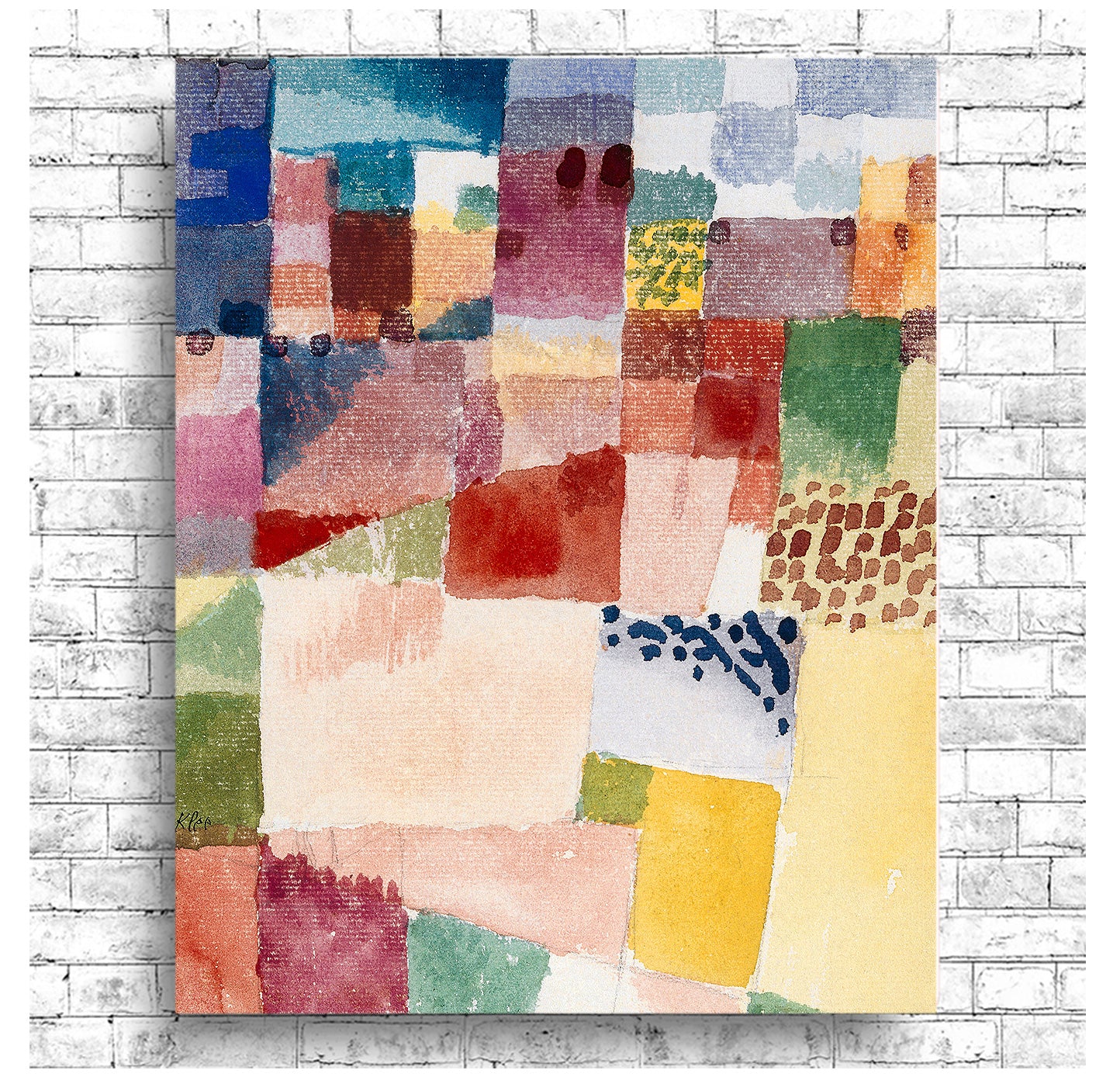 Motif from Hammamet (1914) by Paul Klee - Buy Print Only or Mounted with Choice of Accent Color