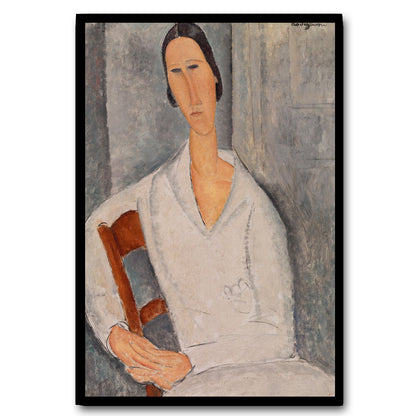 Amedeo Modigliani Print: Madame Hanka Zborowska, Custom Accent Color