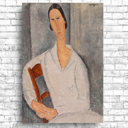 Amedeo Modigliani Print: Madame Hanka Zborowska, Custom Accent Color