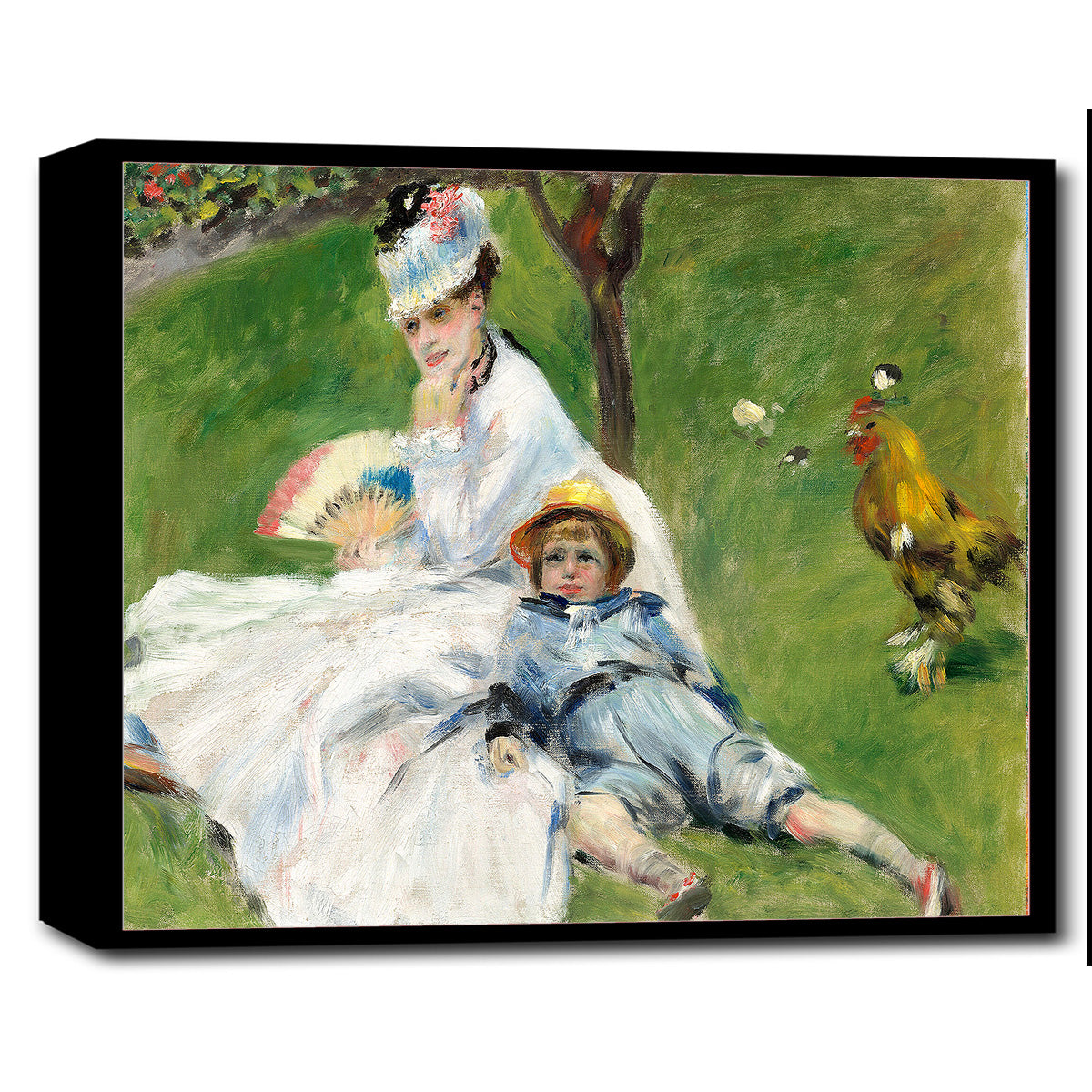 Madame Monet and Her Son (1874)by Pierre Renoir - Buy Print Only or Mounted with Choice of Accent Color
