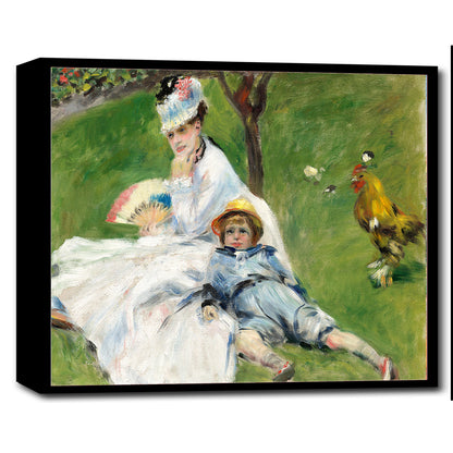 Madame Monet and Her Son (1874)by Pierre Renoir - Buy Print Only or Mounted with Choice of Accent Color