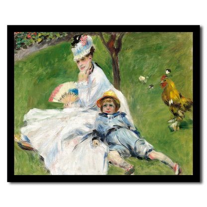 Madame Monet and Her Son (1874)by Pierre Renoir - Buy Print Only or Mounted with Choice of Accent Color