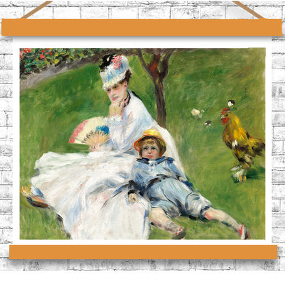 Madame Monet and Her Son (1874)by Pierre Renoir - Buy Print Only or Mounted with Choice of Accent Color