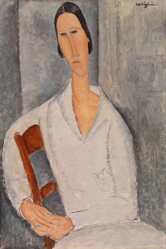 Amedeo Modigliani Print: Madame Hanka Zborowska, Custom Accent Color