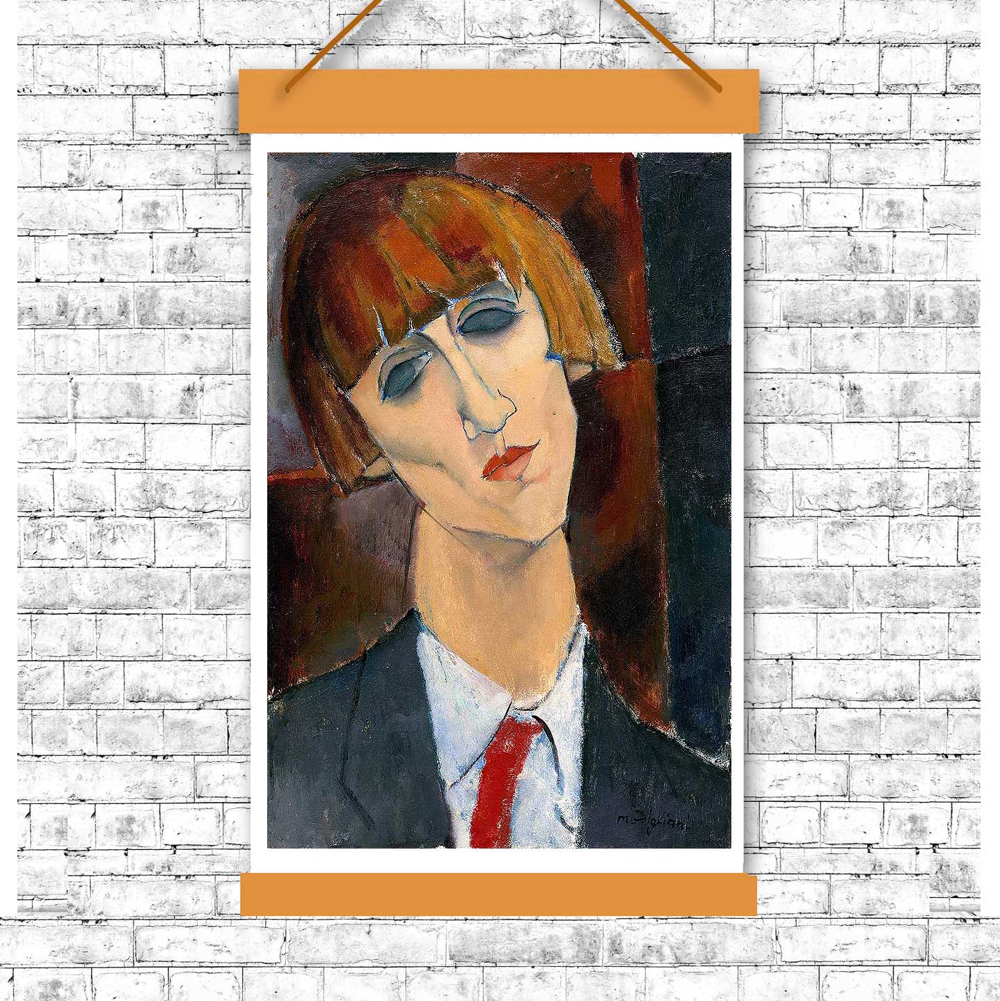 Madame Kisling by Amedeo Modiglian - Buy Print Only or Mounted with Choice of Border Color