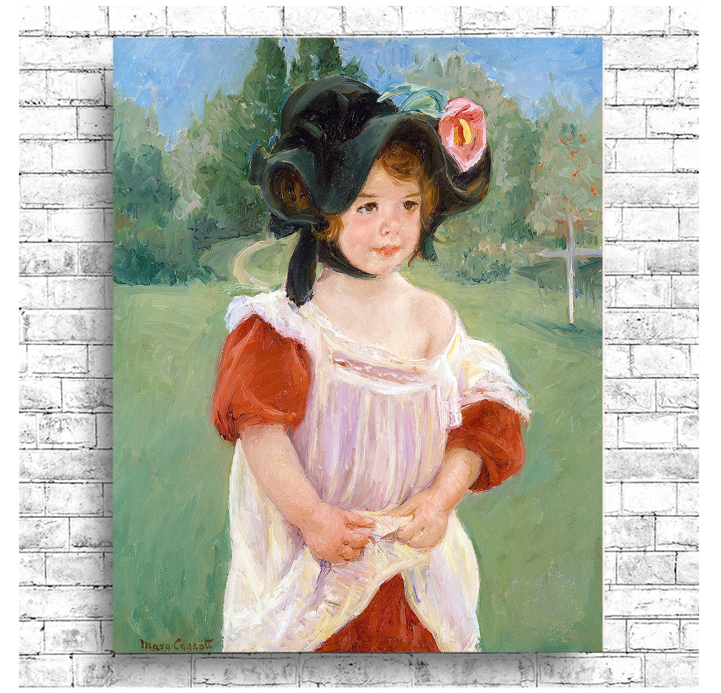 Margot Standing in a Garden (1900) by Mary Cassatt