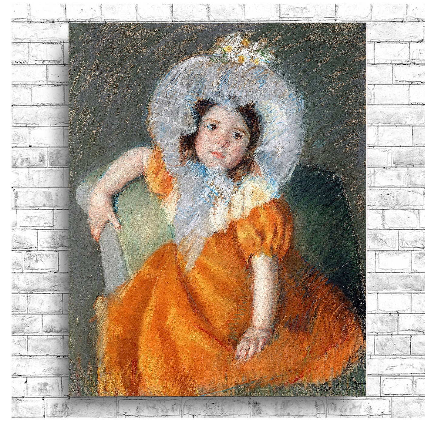 Margot in Orange Dress (1902) by Mary Cassatt