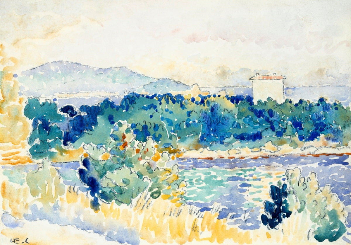 Mediterranean Landscape with a White House (1900–1905) by Henri-Edmond Cross