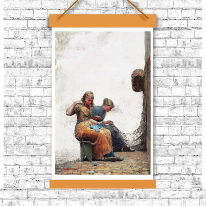 Mending the Nets (1882) by Winslow Homer