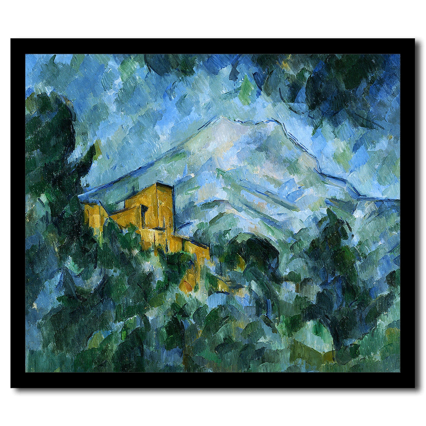 Mont Sainte-Victoire and Château Noir (ca. 1904) by Paul Cezanne - Buy Print Only or Mounted with Choice of Accent Color