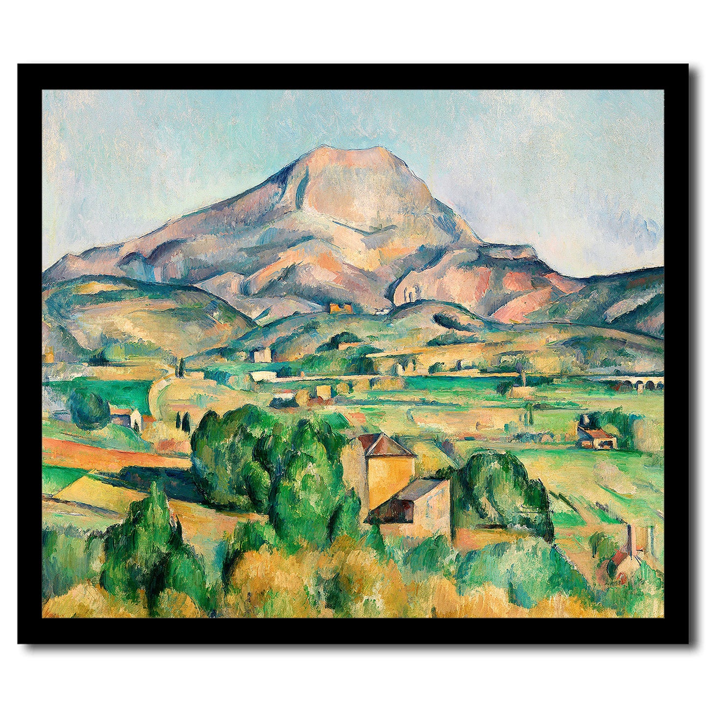 Mont Sainte-Victoire by Paul Cezanne - Buy Print Only or Mounted with Choice of Accent Color