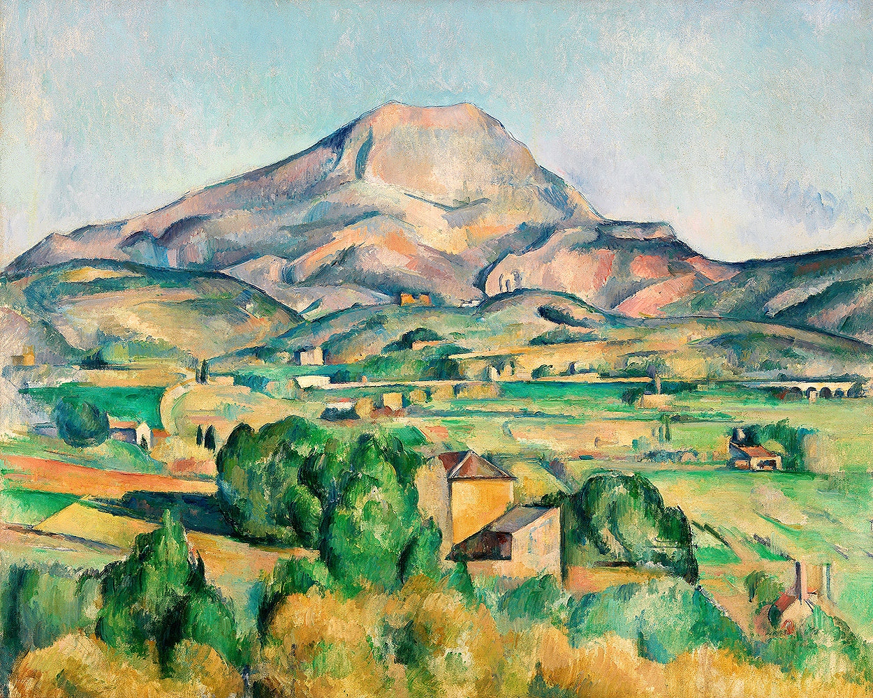 Mont Sainte-Victoire by Paul Cezanne - Buy Print Only or Mounted with Choice of Accent Color