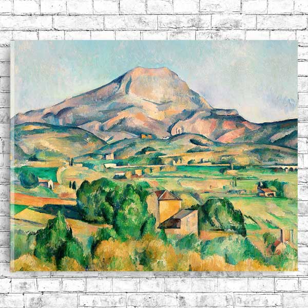 Mont Sainte-Victoire by Paul Cezanne - Buy Print Only or Mounted with Choice of Accent Color