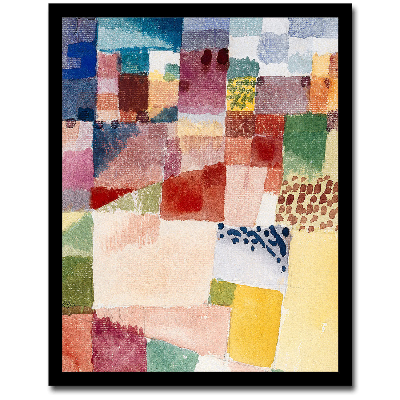 Motif from Hammamet (1914) by Paul Klee - Buy Print Only or Mounted with Choice of Accent Color