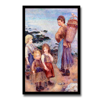 Mussel-Fishers at Berneval by Pierre Renoir - Buy Print Only or Mounted with Choice of Accent Color