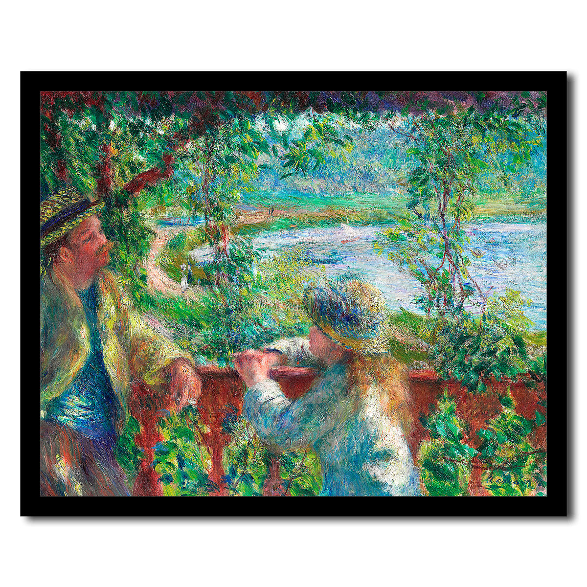 Near the Lake (1879–1890) by Pierre Renoir - Buy Print Only or Mounted with Choice of Accent Color