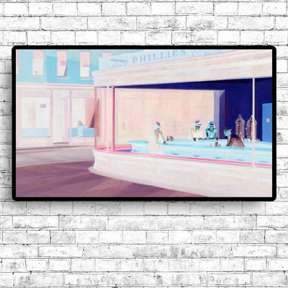 Nighthawks (1942) by Edward Hopper - Through Filters