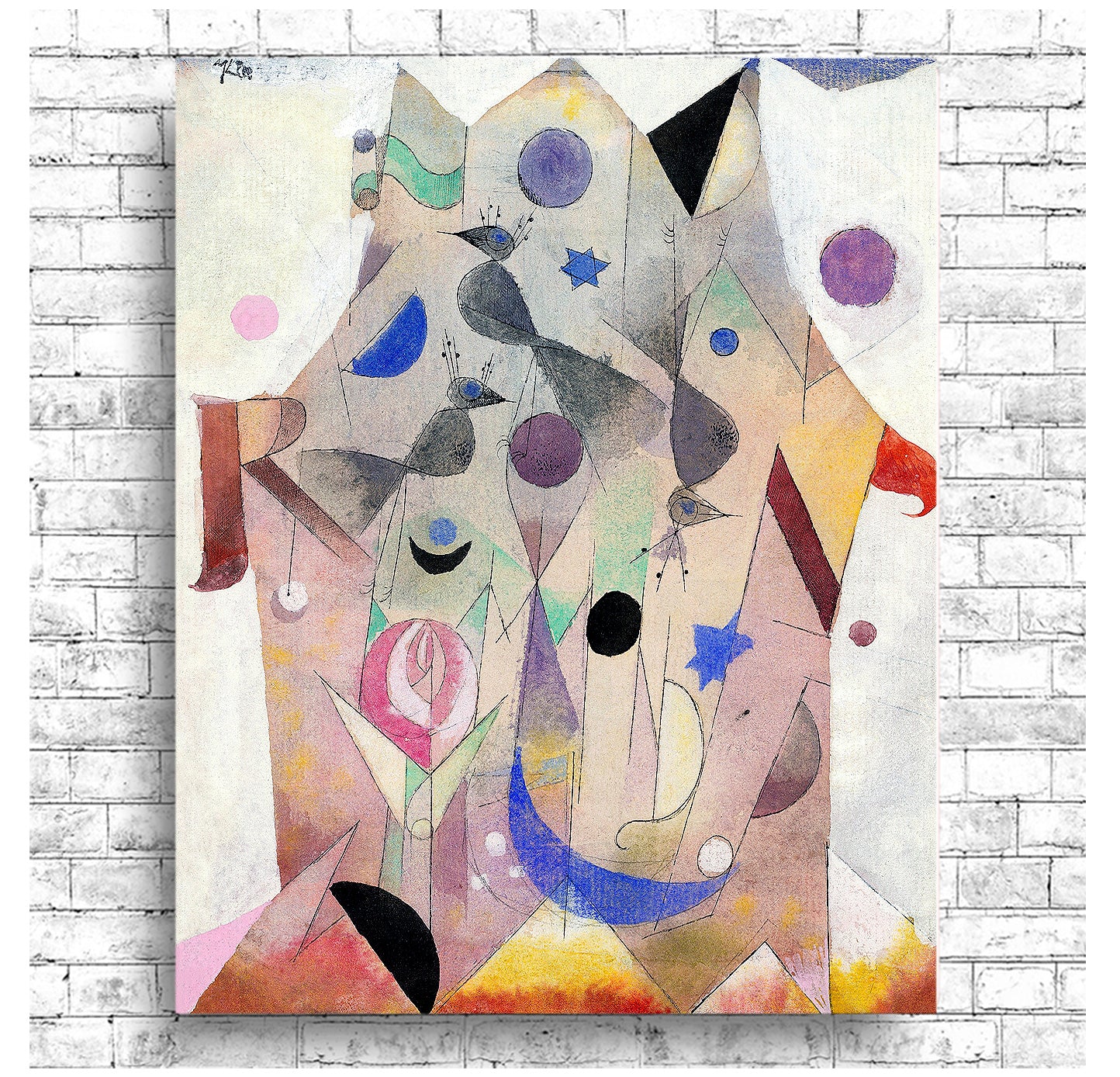 Persische Nachtigallen (Persian Nightingales) (1917) by Paul Klee - Buy Print Only or Mounted with Choice of Accent Color