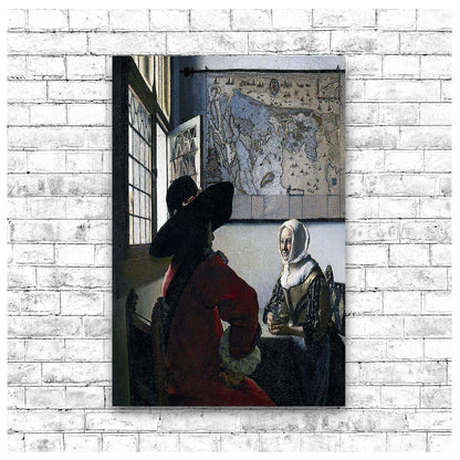 Officer and Laughing Girl (ca. 1657) by Johannes Vermeer