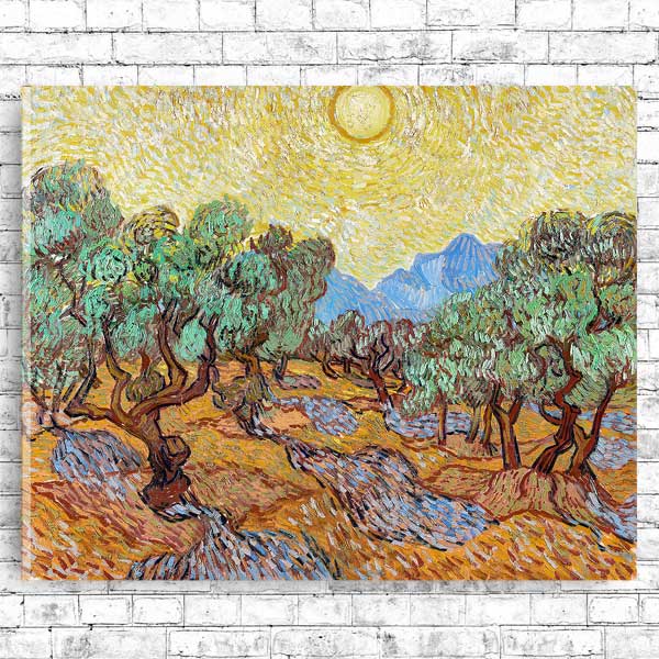 Olive Trees (1889) by Vincent van Gogh - Buy Print Only or Mounted with Choice of Accent Color