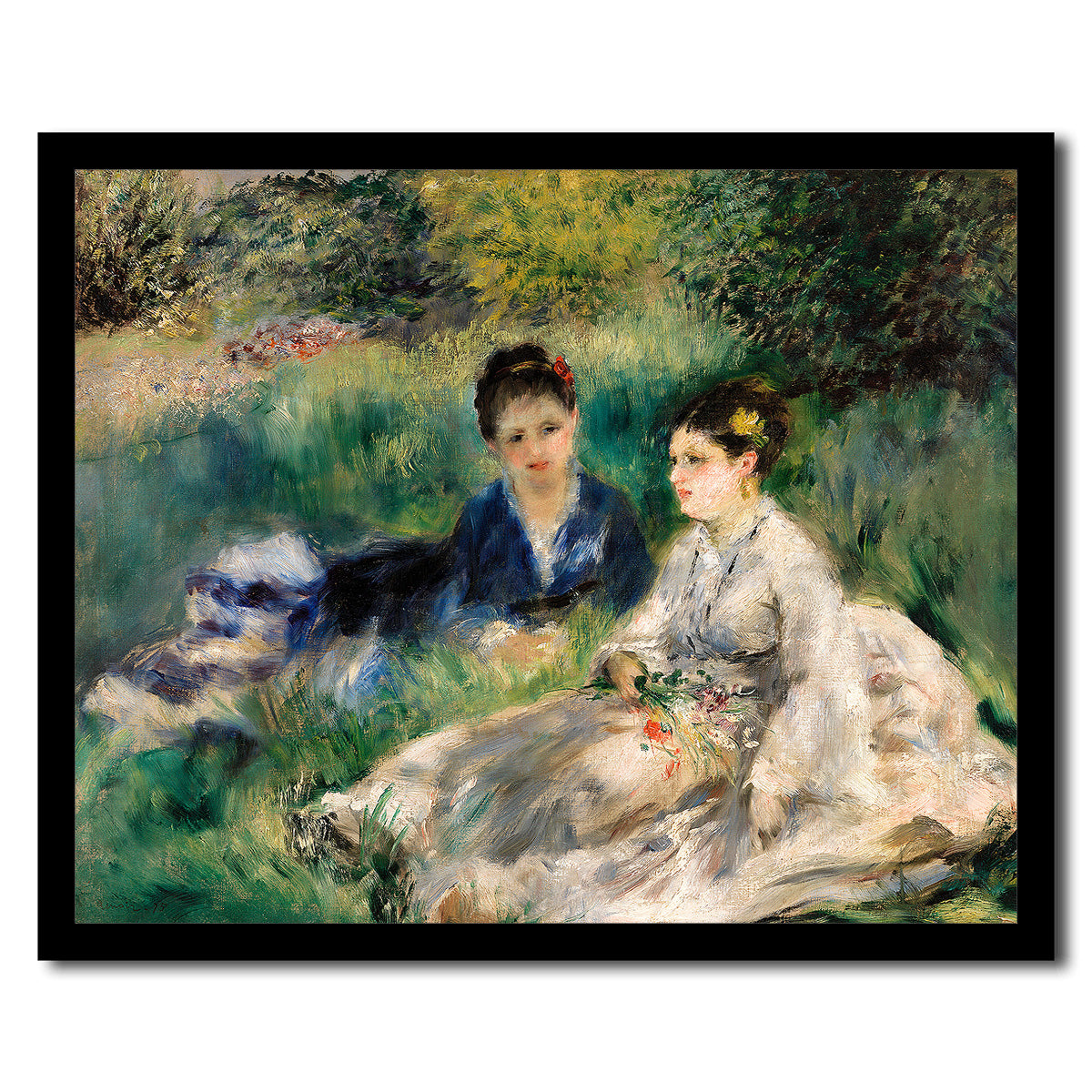 On the Grass by Pierre Renoir - Buy Print Only or Mounted with Choice of Accent Color