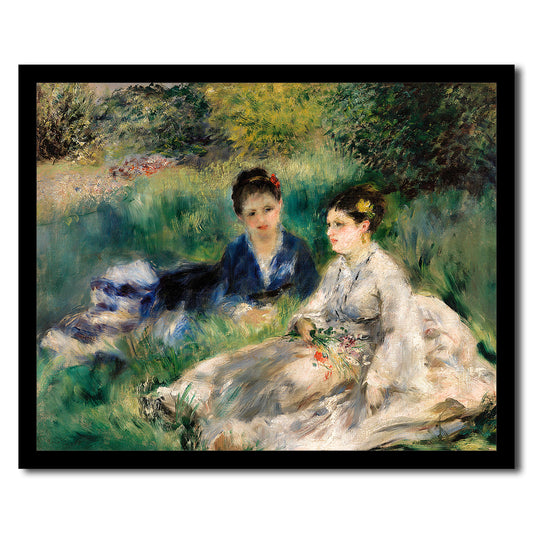 On the Grass by Pierre Renoir - Buy Print Only or Mounted with Choice of Accent Color