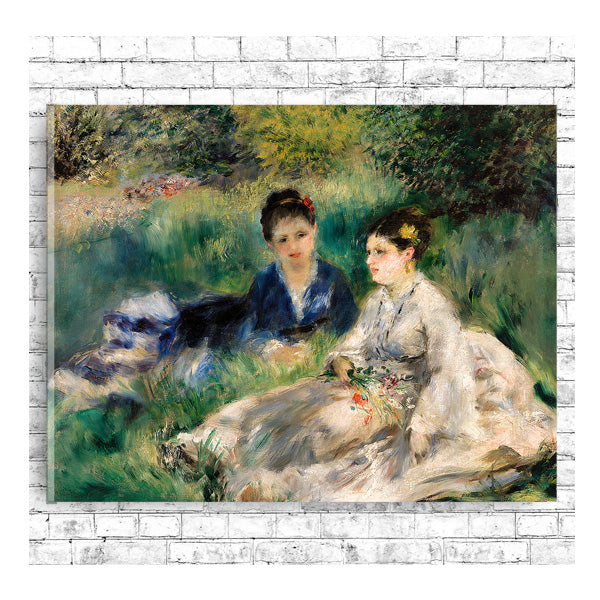 On the Grass by Pierre Renoir - Buy Print Only or Mounted with Choice of Accent Color