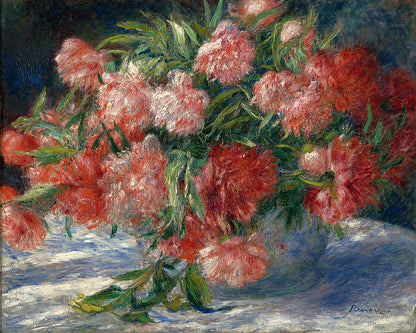 Peonies (c. 1880) by Pierre Renoir - Buy Print Only or Mounted with Choice of Accent Color