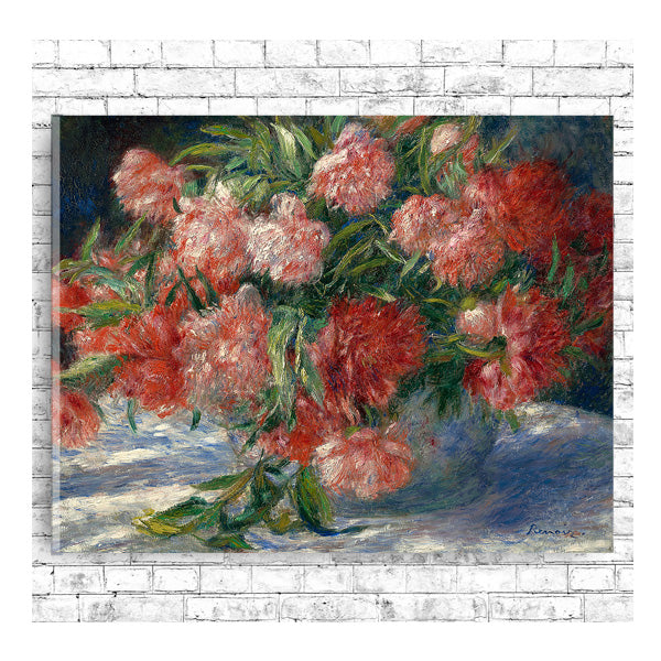 Peonies (c. 1880) by Pierre Renoir - Buy Print Only or Mounted with Choice of Accent Color