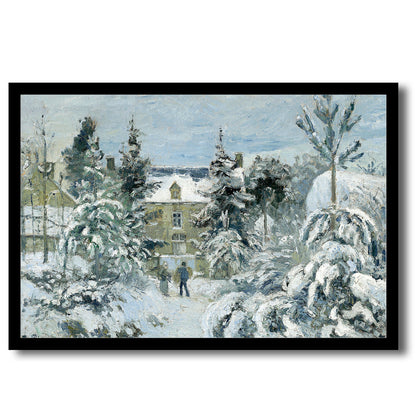 Piette's House at Montfoucault (1874) by Camille Pissarro - Buy Framed, Tapestry Hung, Border Wrapped, or Print Only, with Color Choice