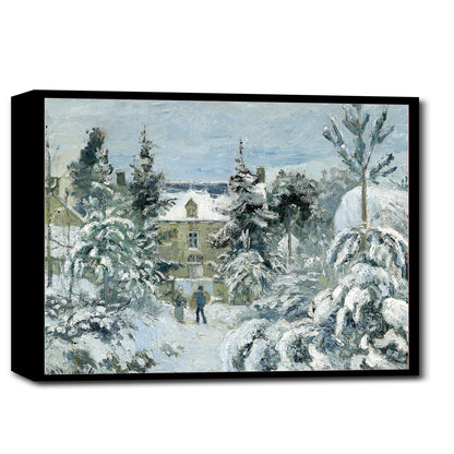Piette's House at Montfoucault (1874) by Camille Pissarro - Buy Framed, Tapestry Hung, Border Wrapped, or Print Only, with Color Choice