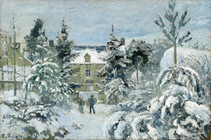 Piette's House at Montfoucault (1874) by Camille Pissarro - Buy Framed, Tapestry Hung, Border Wrapped, or Print Only, with Color Choice