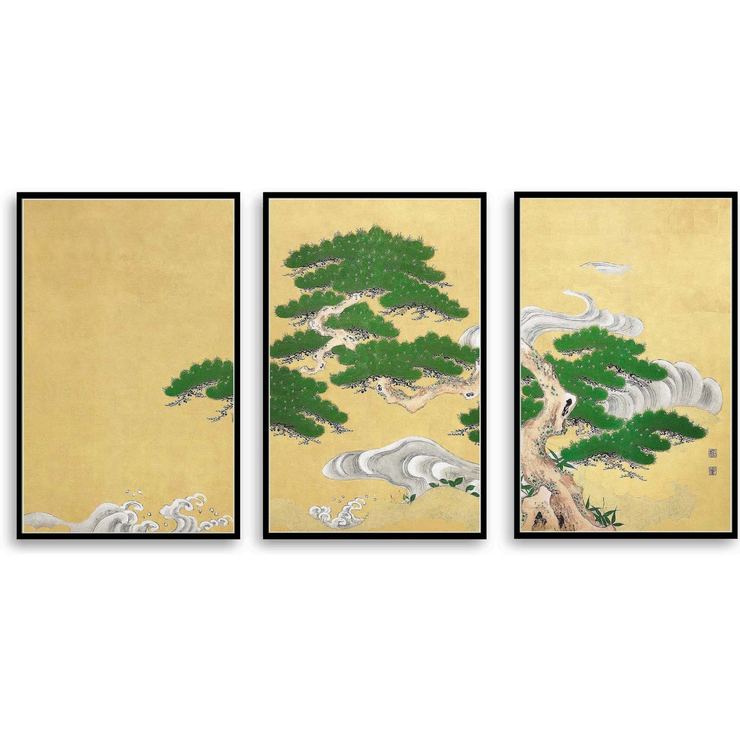 Pine Tree by a Stream  | Choose Style | Size & Trim Color