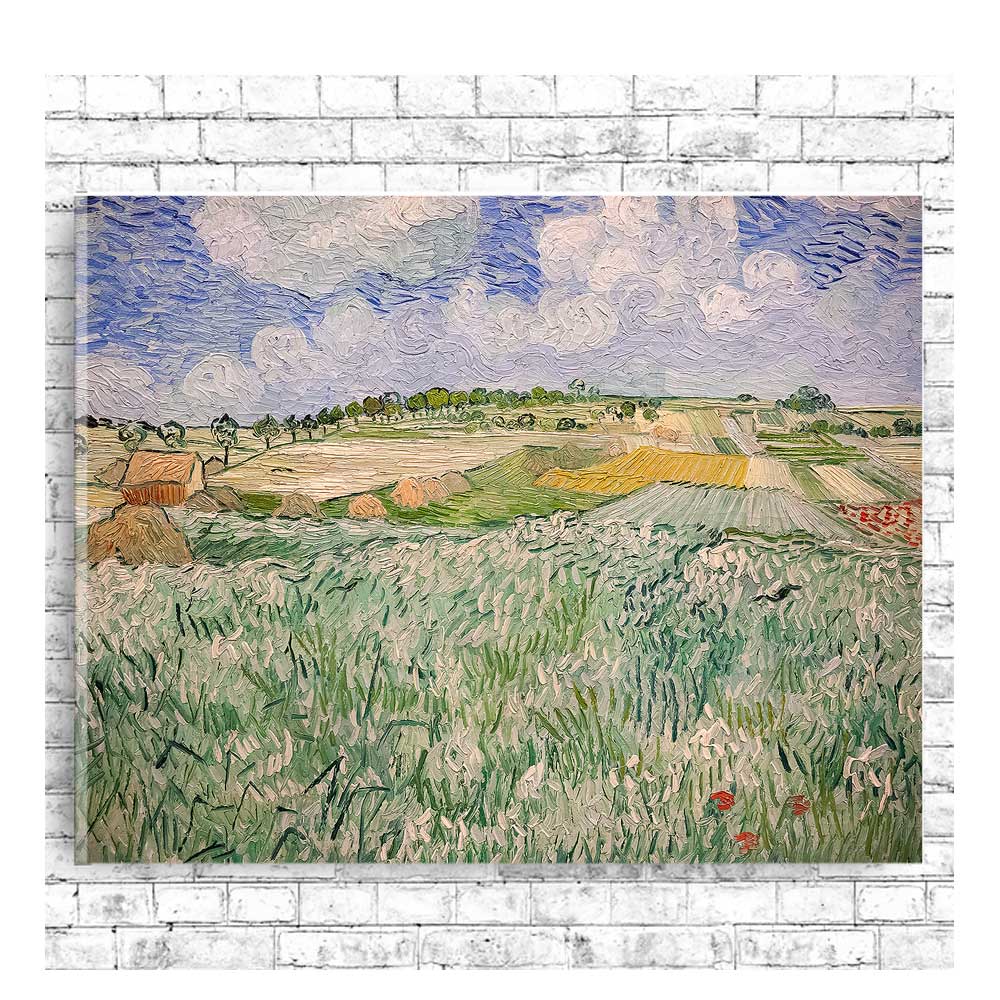 Plain near Auvers by Vincent van Gogh - Buy Print Only or Mounted with Choice of Accent Color