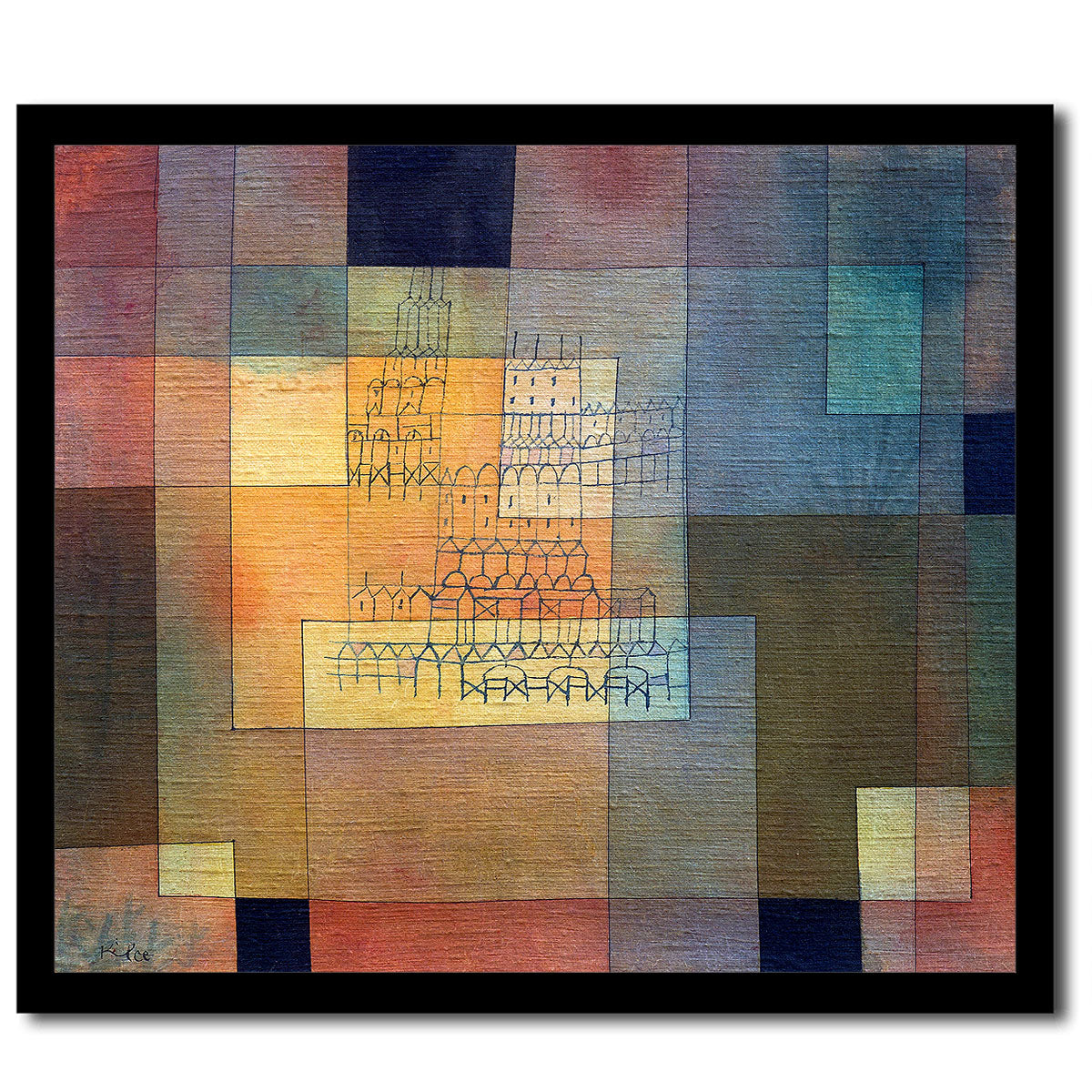 Polyphonic Architecture (1930) by Paul Klee - Buy Print Only or Mounted with Choice of Accent Color