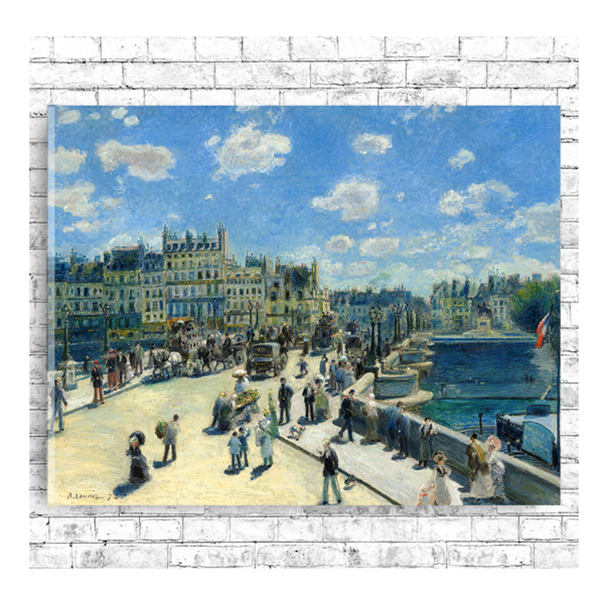 Pont Neuf, Paris (1872) by Pierre Renoir - Buy Print Only or Mounted with Choice of Accent Color