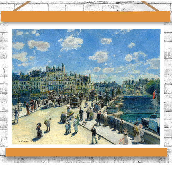 Pont Neuf, Paris (1872) by Pierre Renoir - Buy Print Only or Mounted with Choice of Accent Color