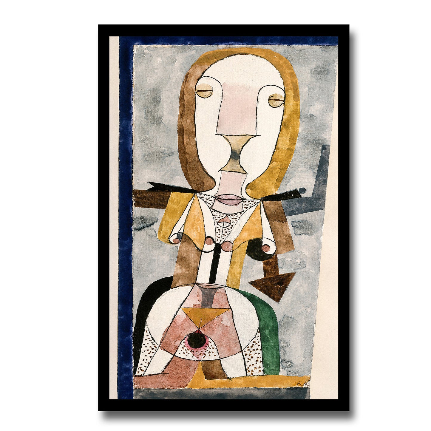 Popular Wall-Painting (1922).jpg by Paul Klee - Buy Print Only or Mounted with Choice of Accent Color