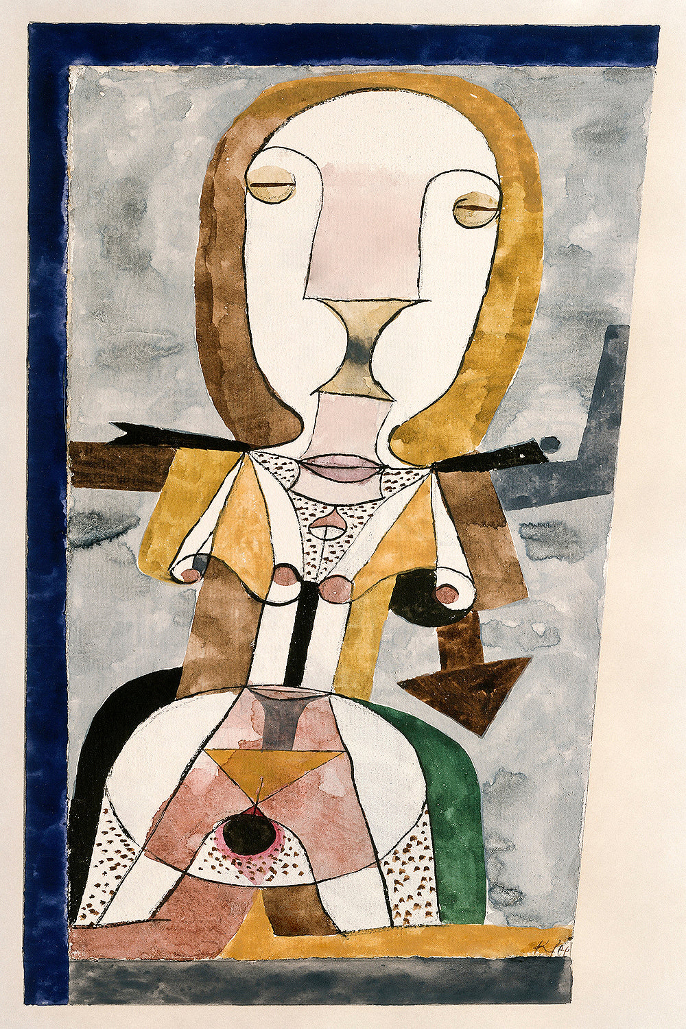 Popular Wall-Painting (1922).jpg by Paul Klee - Buy Print Only or Mounted with Choice of Accent Color