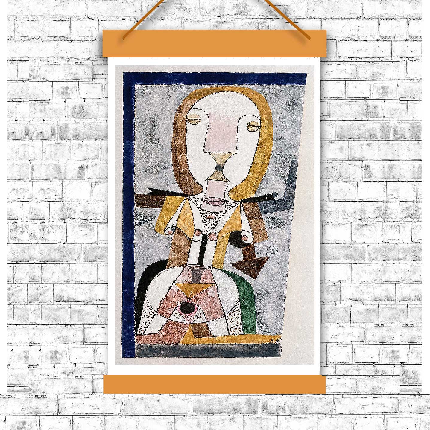Popular Wall-Painting (1922).jpg by Paul Klee - Buy Print Only or Mounted with Choice of Accent Color