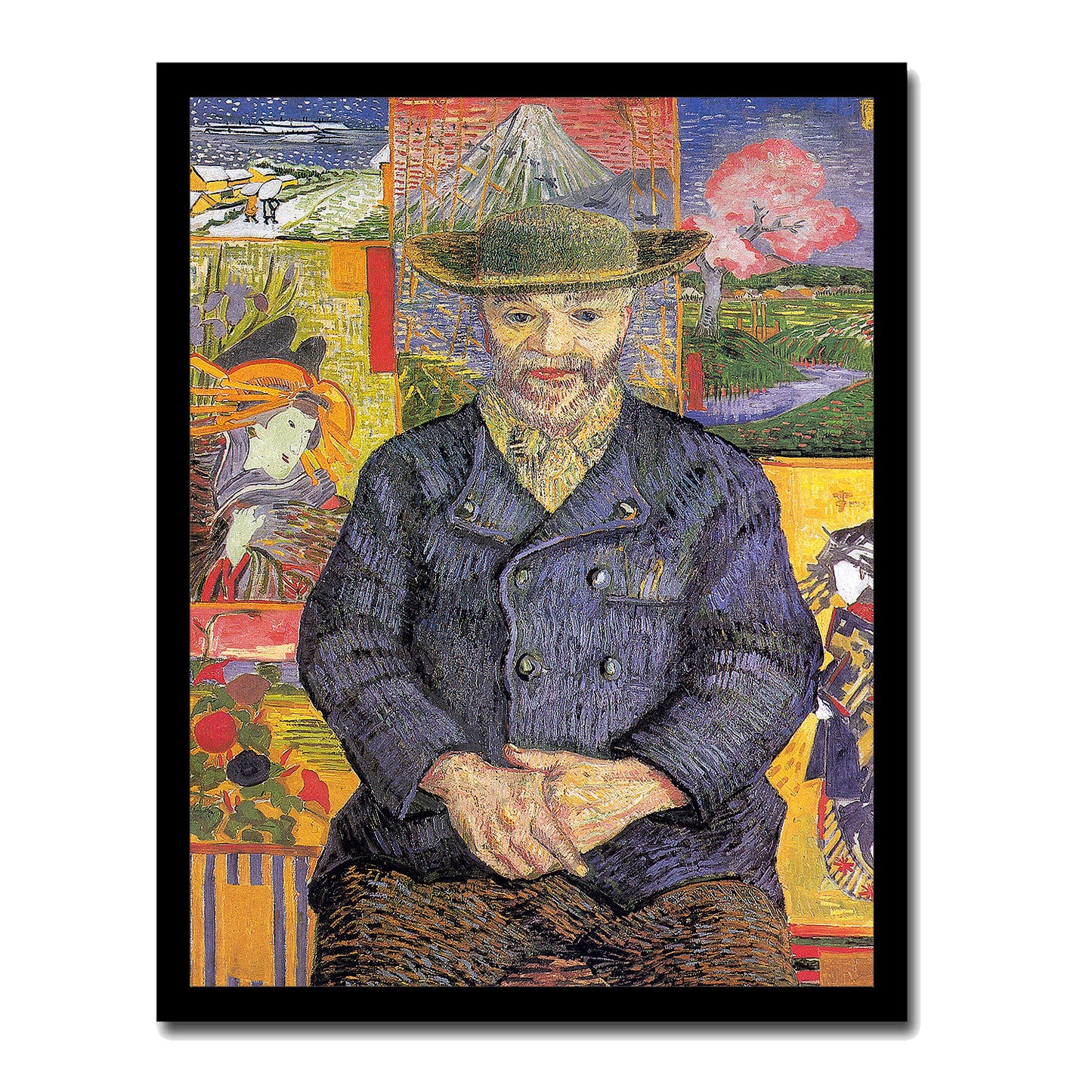 Portrait of Père Tanguy (1887) by Vincent Van Gogh - Buy Print Only or Mounted with Choice of Accent Color